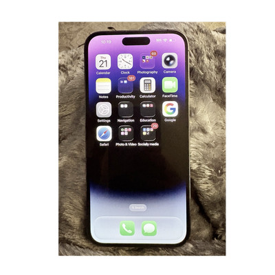 Used/ Apple iPhone 14 Pro Max 128GB Purple Unlocked iOS 6.7in   see description 