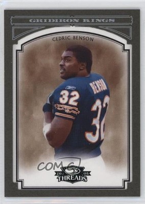 2006 Donruss Threads Pro Gridiron Kings Green Framed 17/25 Cedric Benson 9td