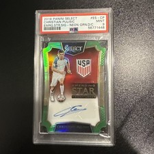 2016 Panini Select Emerging Stars Die Cut Neon Green Christian Pulisic /60 PSA 9