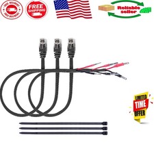 Braided 3PCS 24" Power Cord for Radar Detectors - Plug Play with Fuse Included