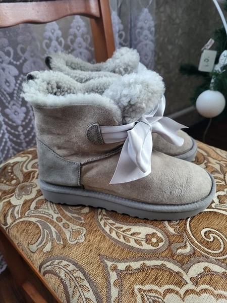 Women UGG Boots Grey Suede 37 #O0BM