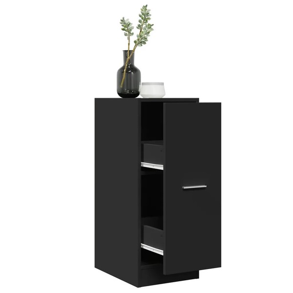 Apothekerschrank Schwarz 30X41X77,5 Cm Holzwerkstoff-image
