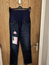 Over The Bump Maternity Blue Jeans Size 8-10