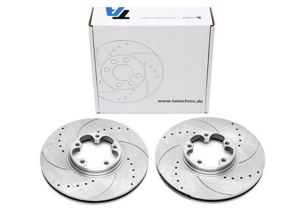 TA Technix Sport Bremsscheiben Satz Vorne VA FüR Ford Transit Bus-image