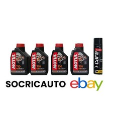 4 Litri Olio Moto Motul 710 2T Pre-Mix 100% Sintetico - 2 TEMPI API TC +OMAGGIO