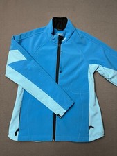 Brooks Womens Track Jacket Blue Shelter Tech Run Full Zip L/S Sz Sm Reflective