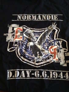D-DAY NORMANDY 6.6.1949 BLACK WORLD WAR II MEN'S T-SHIRT – LARGE 