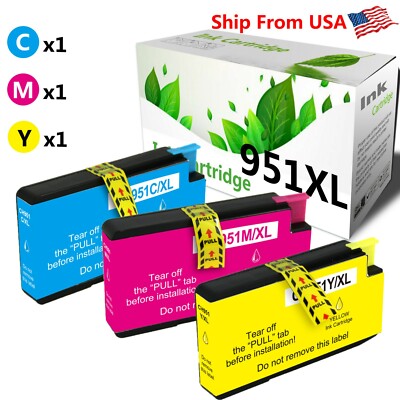 3 pack LOTS 951XL 951 XL Ink Cartridge for Officejet Pro8600 Pro276dw Pro8625