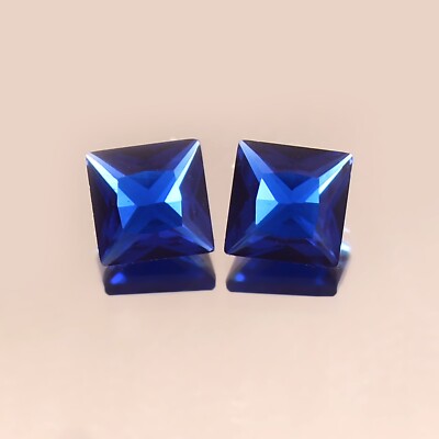 5x5 MM - AAA Natürlich Ceylon Blau Spinell Lose Quadratisch Prinzessin Schnitt