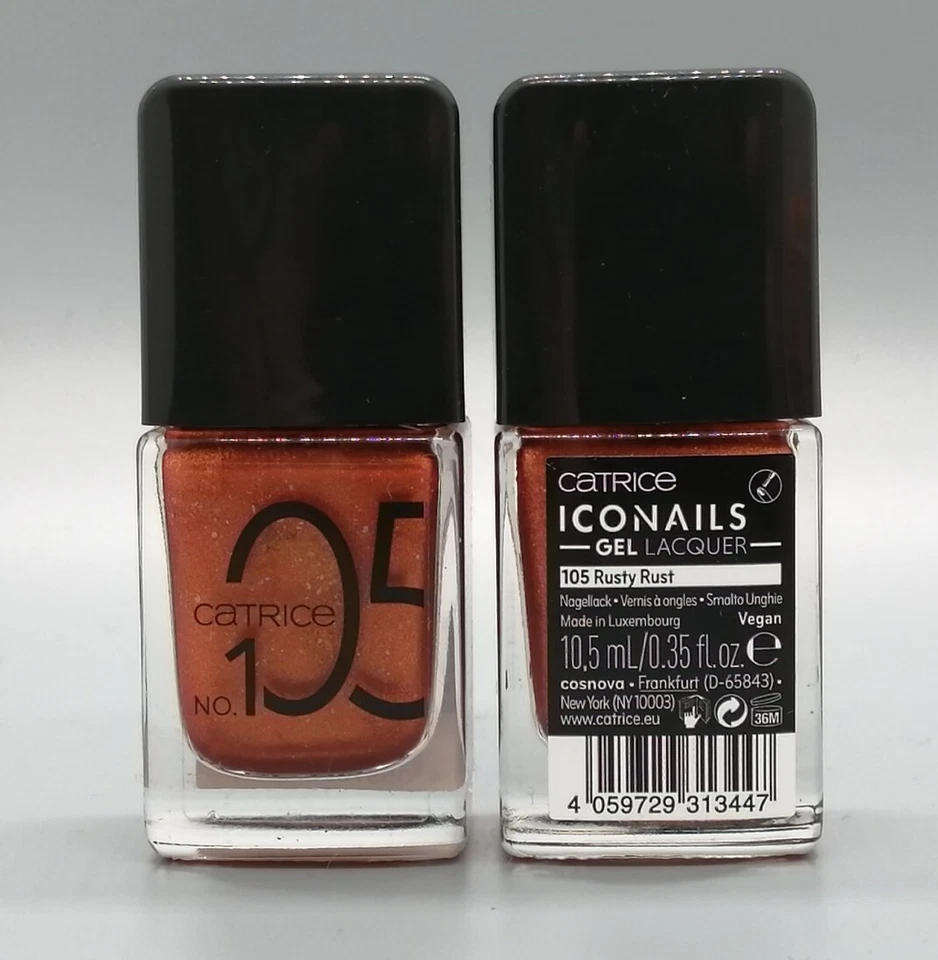 2x Catrice: ICONails GEL Lacquer/Nagellack - 105 Rusty Rust - 2x 10,5 ml