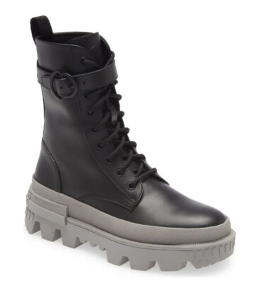 MONCLERCarinne Lace-Up Leather Boots Womens Size 38 , US 8