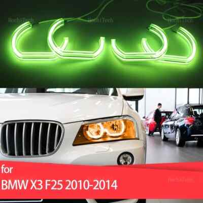 RGB App control LED Angel Eyes Ring for BMW X3 F25 halogen headlight 2010-2014