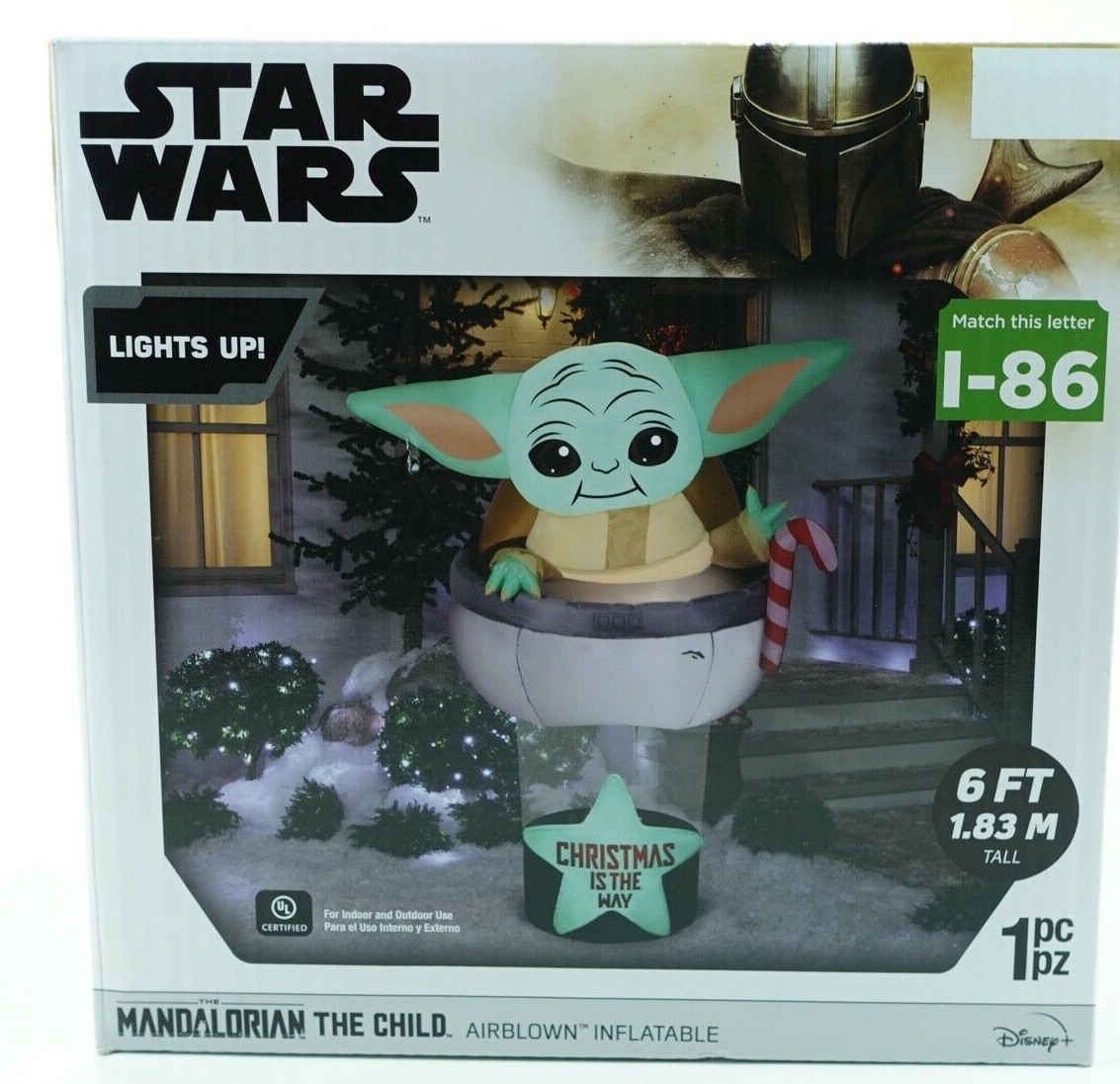Star Wars The Child Baby Yoda Inflatable Gemmy Christmas Decoration 6ft Airblown eBay