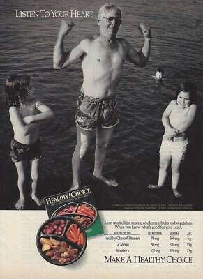 1990 Healthy Choice Dinners Entree Frozen Food vintage print ad advertisement