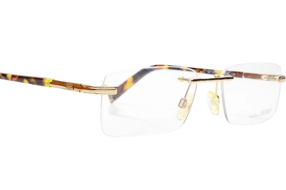 Gafas de lujo Gianfranco Ferre GF39203 oro tortuga sin montura Italia 54-15-130 Foto 3 de 4