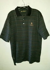 Sharp BEN HOGAN Falcon Ridge Logo Size L  Golf Polo Shirt Multi Color Stripe