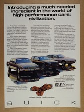 1987 Buick Riviera T-type Somerset Skyhawk T-package Vintage Print Ad 1987 Buick Riviera T-type Somerset Skyhawk T-package Vintage Print Ad
