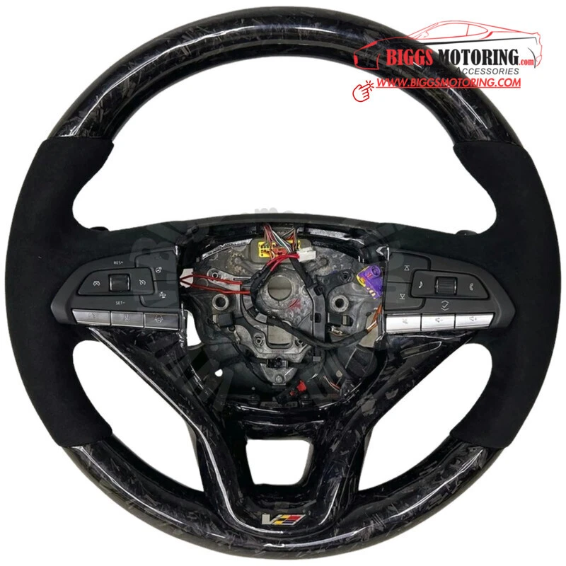 Volante inferior plano de carbono brillante forjado personalizado para 21-24 Cadi Escalade Foto 2 de 4