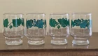Vintage - Green Ivy Juice Federal Depression Glass, Set Of 4