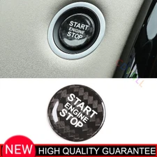 For Discovery Sport 2015-2022 Black Carbon Fiber One-Click Startup Switch Frame