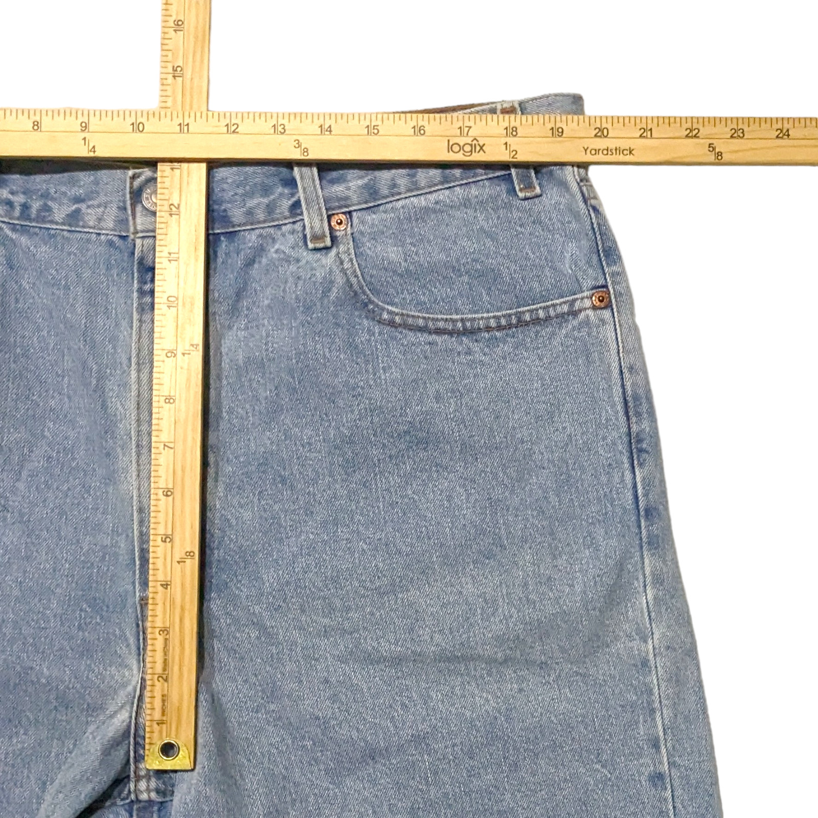 Vintage Levi's 550 Relaxed Fit Denim Jean Shorts Mens 40 Fits 39x10 Grunge Y2K thumbnail 6