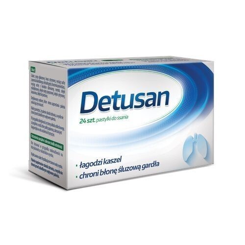 Detusan Trockener Husten Hals Lutschtabletten für Raucher +24 Tabs