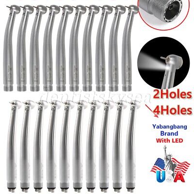 1-10* Dental LED E-generator Fiber Optic High Speed Handpiece 4 hole 2 hole
