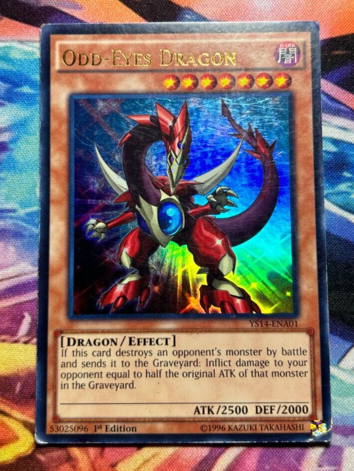 Yu-Gi-Oh! Odd-Eyes Dragon Card (YS14-ENA01) - Space-Time Showdown Power-Up Pack, 1st Edition Ultra Rare - View #11