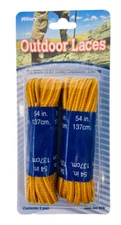 Allary Style# 918 Taslan Boots Laces 52" , Yellow/Brown, 1 Pack (2 Pairs)