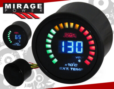 2'' 52MM Digital Blue LED Temperature EGT Monitor Gauge For Nissan