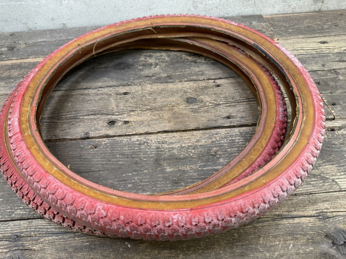 Lhr Mx Golden Dragon Red Bmx Tires Vintage Old School 20x1.75 20