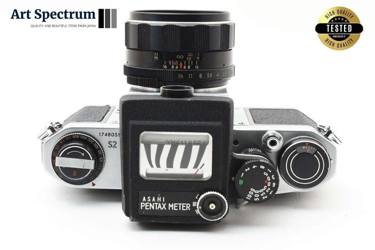 ASAHI PENTAXS2 一眼レフカメラSuper-Takumar 55mm N Mint] Asahi Pentax S2 + Light Meter + Super-Takumar 55mm