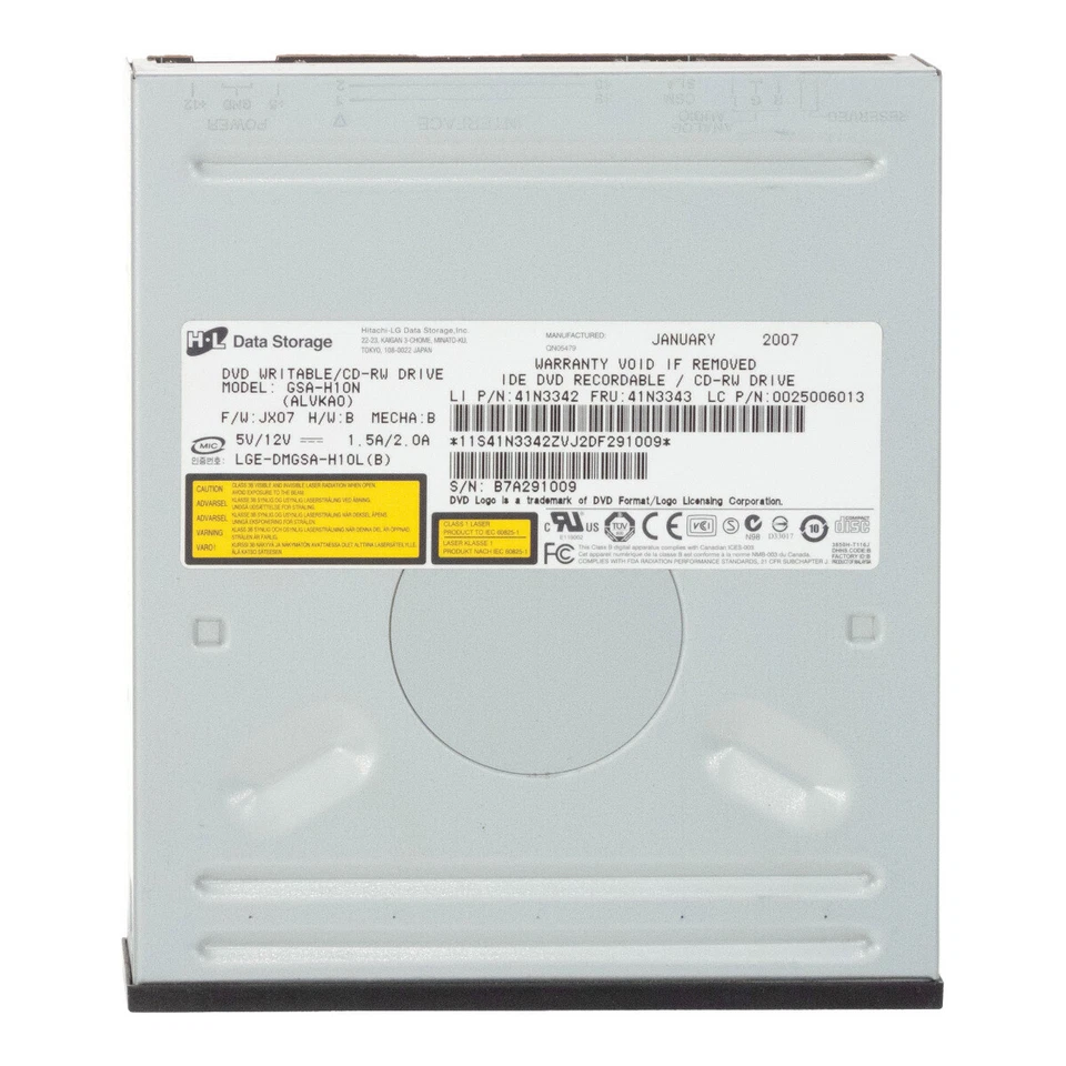Grabadora de unidad interna Lenovo 41N3343 DVD regrabable/Cd-Rw GSA-H10N Ide 5,25"" Foto 3 de 3