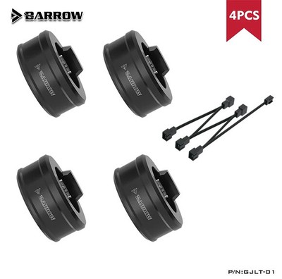 4Pcs Barrow LRC2.0 ARGB OD14mm Clear Hard Tube Bright Hand Compression Fittings