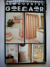 Bath accessories towel rack laundry bag holders cosmetic tote pattern 6168 uncut