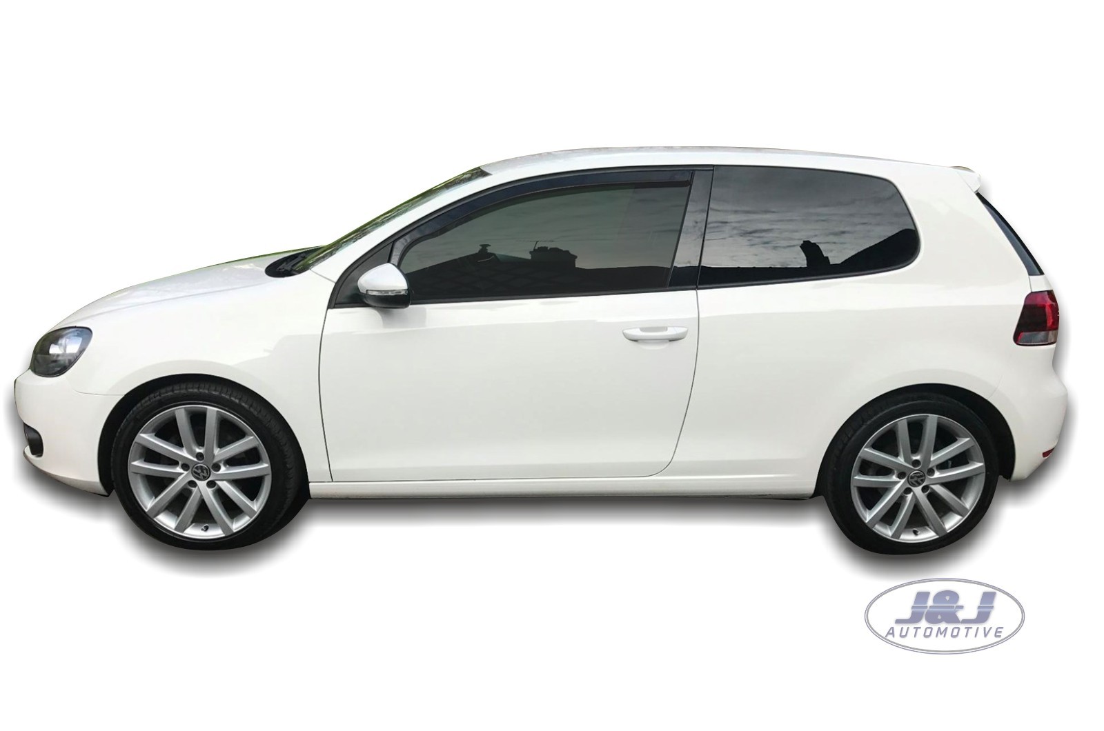 Front wind deflectors 2pc TINTED HEKO for VW GOLF mk6 3doors 20092012