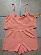 New Look Neon Orange Playsuit Size 10 Eu 38