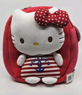 aoger hello kitty backpack Hello Kitty Plush 3D Backpack Bag Pink Soft Toy Bag Sanrio 2019 Aoger