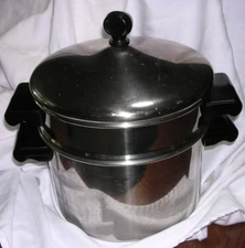 #D FARBERWARE 3 Quart Sauce Pan Pot Lid & Steamer Insert 18/10 Stainless Steel