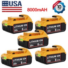 Pack For DeWalt 20V 20 Volt Max XR 8.0AH Lithium Ion Battery DCB180 DCB205-2