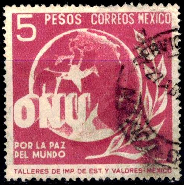 Mexico Scott #817 Used Allegory Of World Peace 5 Peso