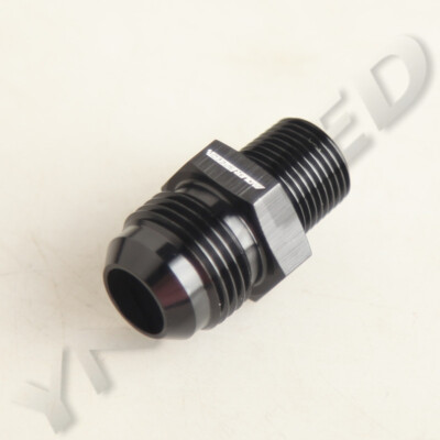US SHIP AN-10 Male To 1/2'' NPT Straight Pipe Aluminum Fuel Hose Fitting Black