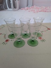 Vintage Set Of Five Green