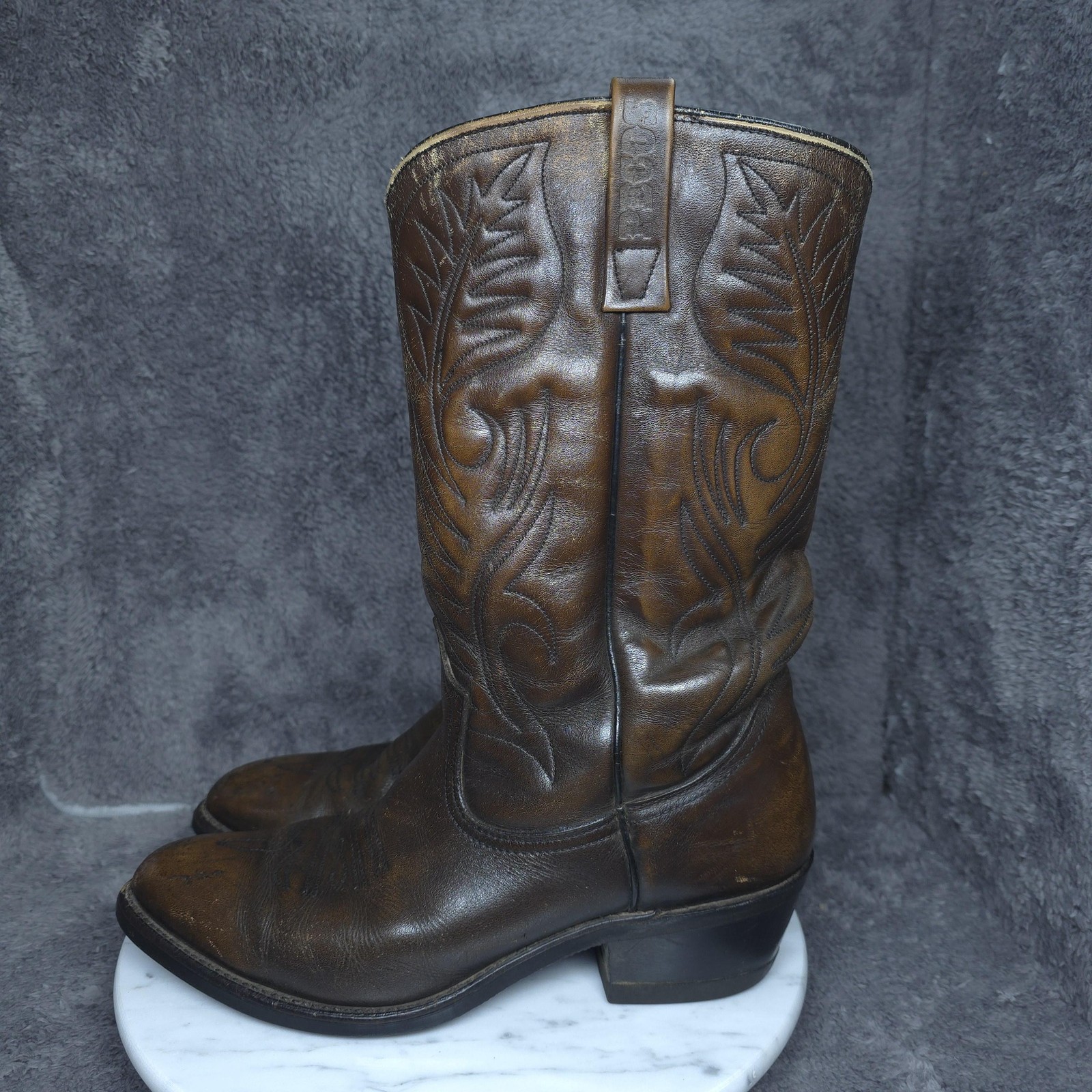VTG Red Wing Pecos Shoes Boots Mens Size 8.5 C Brown Leather Western Cowboy 9801