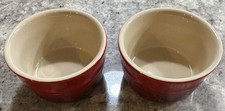Le Creuset Red Ceramic Round Ramekins Set of 2, 3.5" x 2", Model 0205
