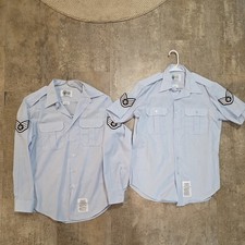 US Air Force Uniform Shirt 16-1/2 R Blue Service Dress Short Long Sleeve