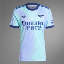 NEW Adidas Arsenal 24/25 Short Sleeve Aqua Navy Third Jersey IZ0114 Size Medium