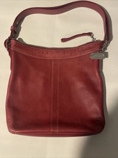 Coach Red Leather Shoulder Bag
