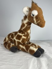 FAO SCHWARZ Giraffe Plush Stuffed Animal Sitting, Cloth Eyes , 10  x 13  Realistic