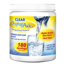 Clear Dysphagiaide Thickener Powder - 180 Servings - Liquid and Drink Thickener